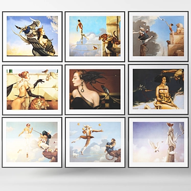 Title: Michael Parkes Art Collection 3D model image 1 