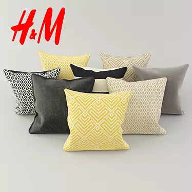 Luxury Cushion Set: H&M Home 3D model image 1 