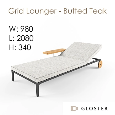 Title: GLOSTER Grid Lounger 3D model image 1 