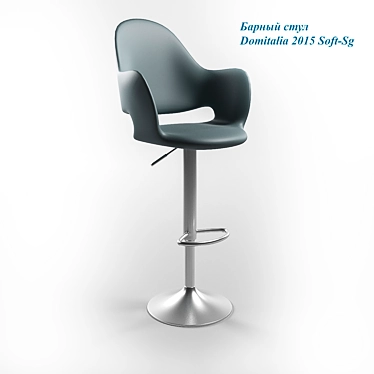 Domitalia Soft-Sg Bar Stool: Comfortable and Stylish 3D model image 1 