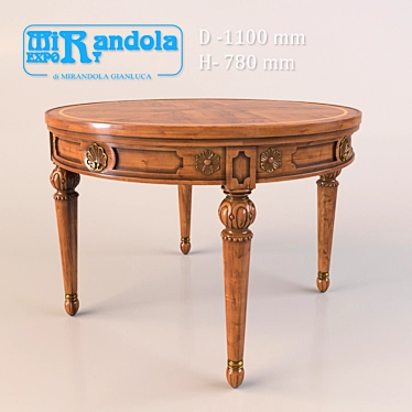 Elegant Mirandola Poker Table 3D model image 1 