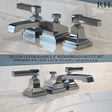 Dillon Lever-Handle Chrome Faucet 3D model image 1 