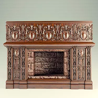 Classic Fireplace: Inspired by Traditional Elegance 3D model image 1 