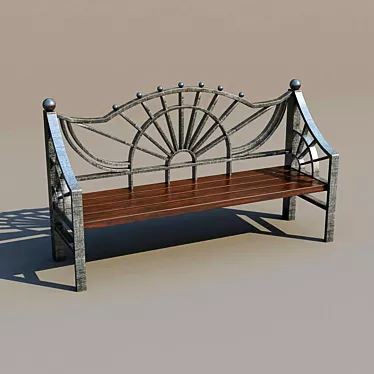 Max 2013-2016 Outdoor Bench 3D model image 1 