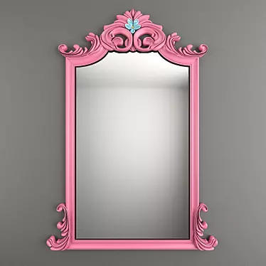 Rosy Reflection: Child's Faceted Mirror 3D model image 1 