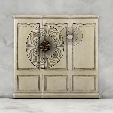 Chateau Wood Panels: Metal Wall Decor 3D model image 1 