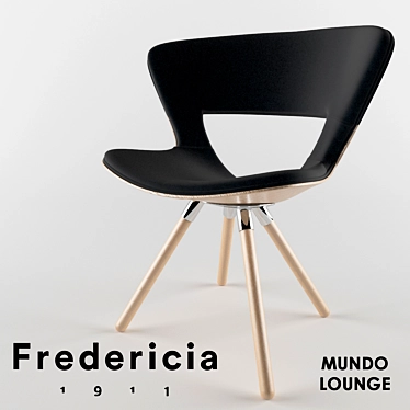 Fredericia Mundo Lounge Chair: Sleek & Stylish 3D model image 1 