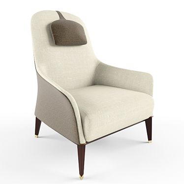 Elegant Wing Chair, Giorgetti 3D model image 1 