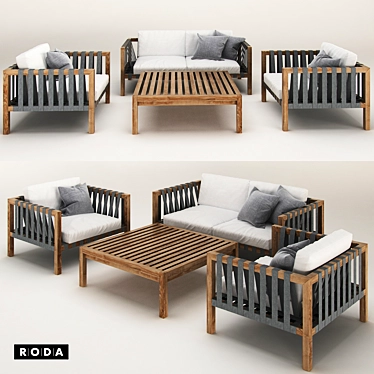  MISTRAL Sofa: Elegant Outdoor Luxury 3D model image 1 