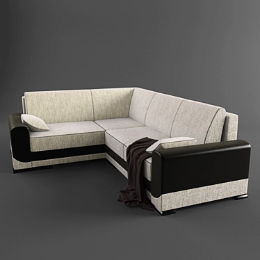 Modern Corner Sofa 3D model image 1 