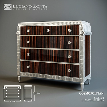 Cosmopolitan Luciano Zonta Dresser 3D model image 1 