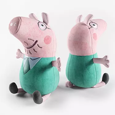 Papa Pig Plush Toy 3D model image 1 