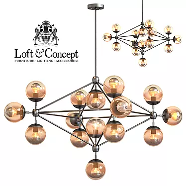 Modo Chandelier: Modern Industrial Style 3D model image 1 