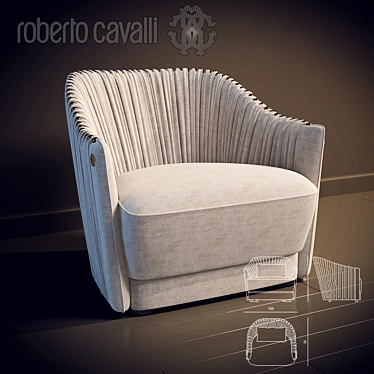 Roberto Cavalli Sharpei Armchair 3D model image 1 