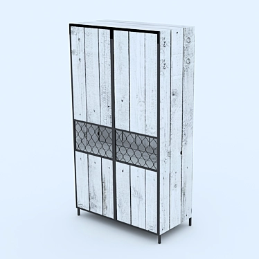 Sleek Mesh Bookcase 3D model image 1 