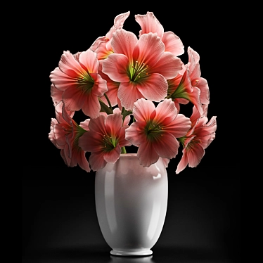 Delicate Pink Amaryllis 3D model image 1 