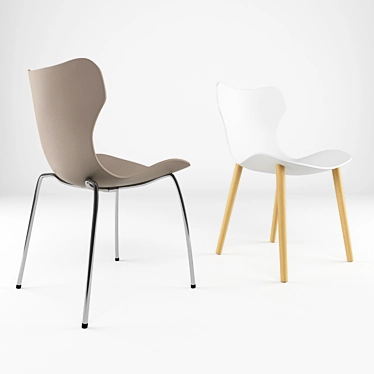 Papilio Shell Chair: Elegant Comfort by B&B Italia 3D model image 1 