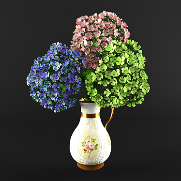 Artificial Hydrangea Bouquet 3D model image 1 