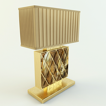 Luxury Gold Plated Horn Table Lamp 3D model image 1 