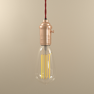 Vintage Edison Light Bulb 3D model image 1 