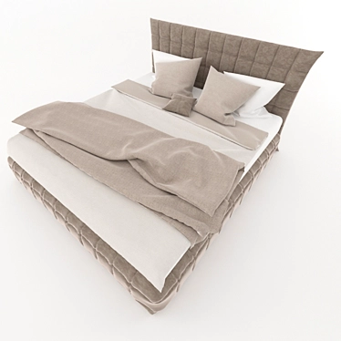 Barcelona Bed: Elegant and Spacious 3D model image 1 