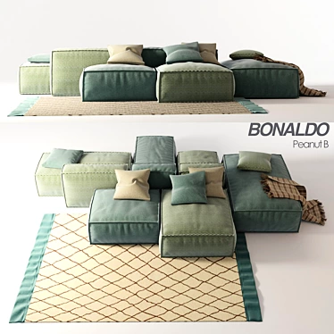 Luxurious Italian Sofa Set: Bonaldo Peanut B 3D model image 1 