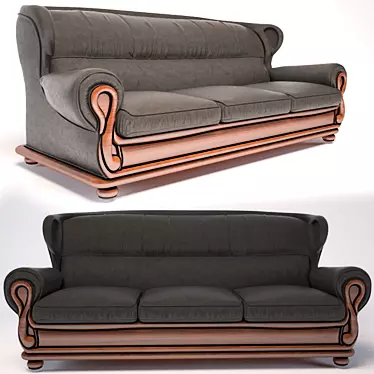 Elegant Classic Sofa 3D model image 1 