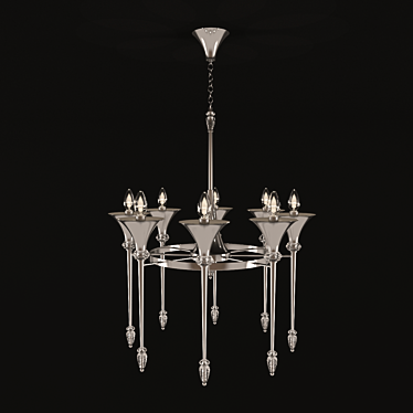 Sparkling Crystal Lux Chandelier 3D model image 1 