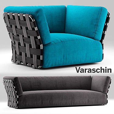 Stylish Varaschin Obi Sofa 3D model image 1 