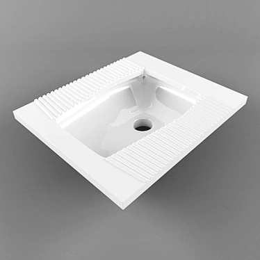 Clean and Convenient Rear Entry Toilet 3D model image 1 