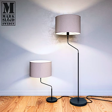 Elegant Manhattan Floor Lamp 3D model image 1 