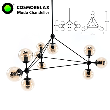 Cosmorelax Suspension Modo Chandelier 3D model image 1 