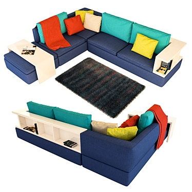 Contemporary L-Shape Sofa: City-home 3D model image 1 