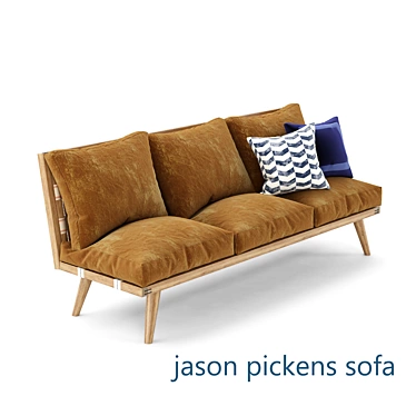 Modern Comfort: Jason Pickens' Sofa 3D model image 1 