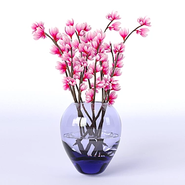 Fresh Magnolia Bouquet: Bringing Natural Beauty and Freshness to Your Interior 3D model image 1 