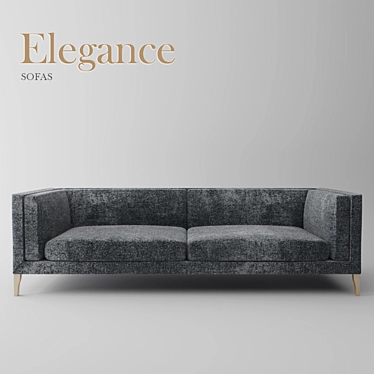 Modern Elegance: Stylish 3-Seater Sofa 3D model image 1 