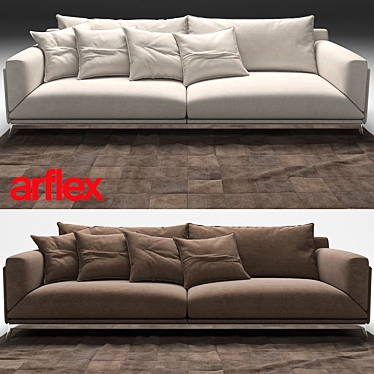 Luxury Faubourg Sofa: Stylish and Comfortable by Arflex 3D model image 1 