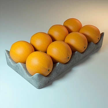 Title: Modern Concrete & Orange Décor 3D model image 1 