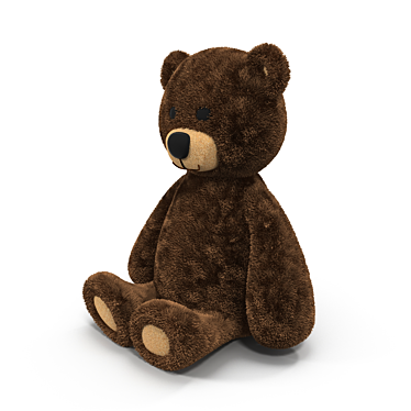 Cuddly Plush Teddy Bear - 25cm 3D model image 1 