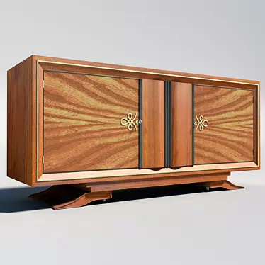 Elegant Art Deco Sideboard 3D model image 1 