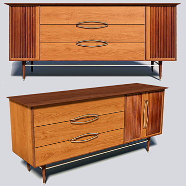 Retro Chic Sideboards 3D model image 1 