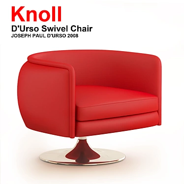 D'Urso Swivel Chair: Playful Classic with a Whimsical Twist 3D model image 1 