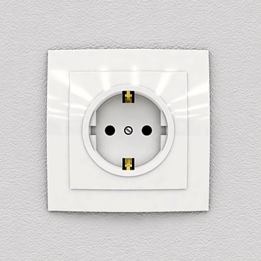 NILSON Touran White Plastic Socket 3D model image 1 