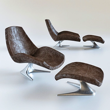 VIO Lounge Chair: Modern Elegance 3D model image 1 