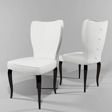 Elegant Upholstered Classic Chair 3D model image 1 