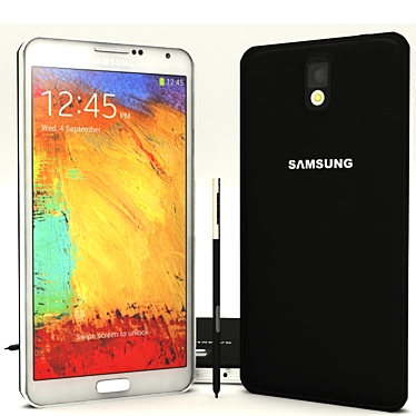 Powerful Samsung Galaxy Note 3 3D model image 1 