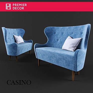 Casino Sofa: Premier Decor's Comfort 3D model image 1 