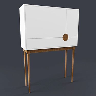 Modern Loft Aperture Cabinet 3D model image 1 