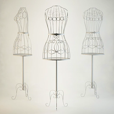 Fashionable Mannequin Hanger 3D model image 1 