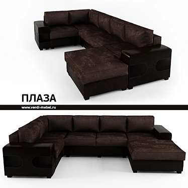 Verdi Plaza: Stylish and Functional Corner Sofa 3D model image 1 